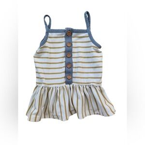 Little Road Co Size 5 Years Striped Peplum Tank Top